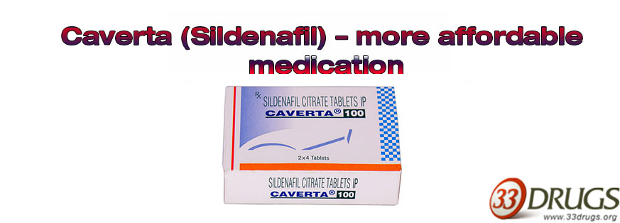 Caverta is applied for the treatment of erectile dysfunction in men and pulmonary arterial hypertension.