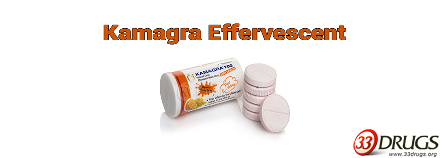 Kamagra Effervescent is a new form of well-known medication of Sildenafil Citrate used to treat erectile dysfunction.